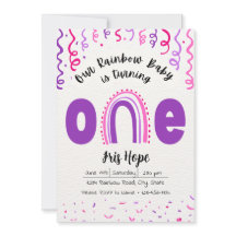 Rainbow Baby verjaardagsuitnodiging