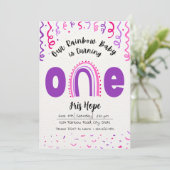 Rainbow Baby verjaardagsuitnodiging Kaart (Staand voorkant)