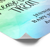 Rainbow Baby Waterverf Baby shower Favor Display Poster (Hoek)