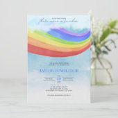 Rainbow Baby Waterverf Pastel Colorful Shower Kaart (Staand voorkant)