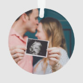 Rainbow baby Zwangerschap Gepersonaliseerde Kerstm Ornament (achterkant)