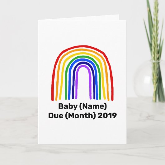 Rainbow Baby Zwangerschap Kaart (Voorkant)