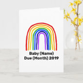 Rainbow Baby Zwangerschap Kaart (Gele Bloem)