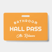 Rainbow badkamerpas voor schoolklas badge (Achterkant)