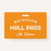 Rainbow badkamerpas voor schoolklas badge (Achterkant)