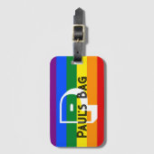 RAINBOW bagagelabel AANPASSEN OF PERSOONLIJKE TEKS (Voorkant (verticaal))