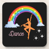 Rainbow Ballerina Dance Bier Onderzetter (Voorkant)