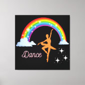Rainbow Ballerina Dance Canvas Afdruk (Voorkant)