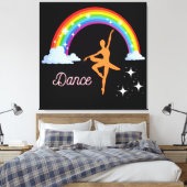 Rainbow Ballerina Dance Canvas Afdruk (Insitu (Slaapkamer))