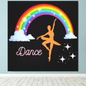 Rainbow Ballerina Dance Canvas Afdruk (Insitu (Houten vloer))