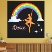 Rainbow Ballerina Dance Canvas Afdruk (Insitu (Woonkamer))