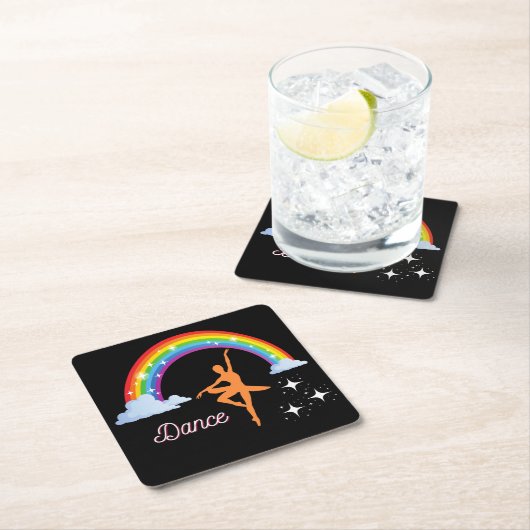 Rainbow Ballerina Dance Kartonnen Onderzetters (Insitu)