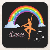 Rainbow Ballerina Dance Kartonnen Onderzetters (Voorkant)