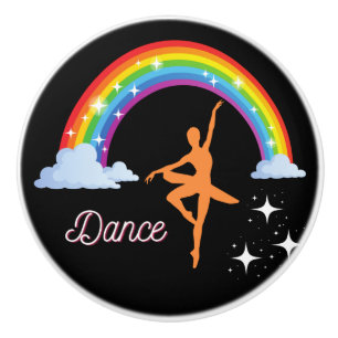 Rainbow Ballerina Dance Keramische Knop