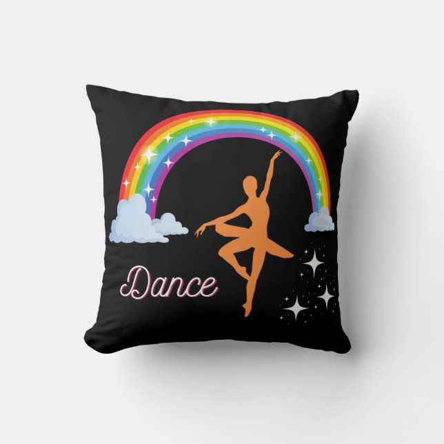 Rainbow Ballerina Dance Kussen (Voorkant)