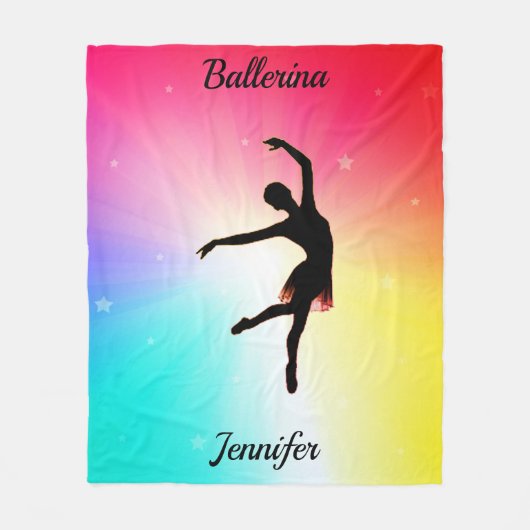 Rainbow Ballerina Fleece Blanket (Voorkant)