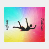 Rainbow Ballerina Fleece Blanket (Voorkant (Horizontaal))