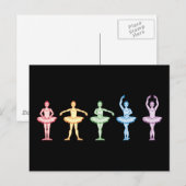 Rainbow Ballerinas Briefkaart (Voorkant / Achterkant)