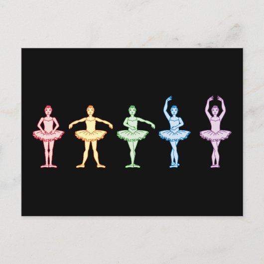 Rainbow Ballerinas Briefkaart (Voorkant)