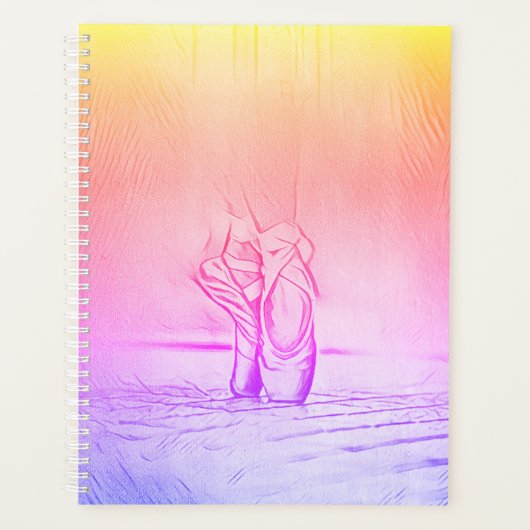 Rainbow Ballet Shoes op Pointe Planner (Voorkant)