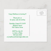 Rainbow ballon verjaardagsfeestje uitnodiging (Achterkant)