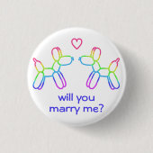 Rainbow-ballonhonden in Love Button (Voorkant)