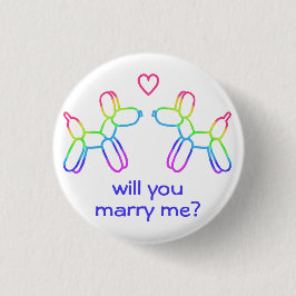 Rainbow-ballonhonden in Love Button