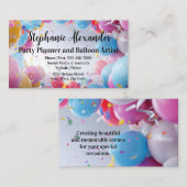 Rainbow Balloon Arch Artiest Verjaardag Party Plan Visitekaartje (Voorkant / Achterkant)