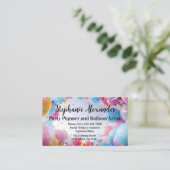 Rainbow Balloon Arch Artiest Verjaardag Party Plan Visitekaartje (Staand voorkant)