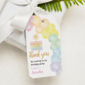 Rainbow Balloon Dank u Label Verjaardagsfeest Cadeaulabel