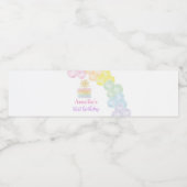 Rainbow Balloon Waterfles Label Verjaardagsfeestje Etiket (Enkel label)