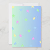 Rainbow Balloons Unicorn Pink Birthday Party Girl Kaart (Achterkant)