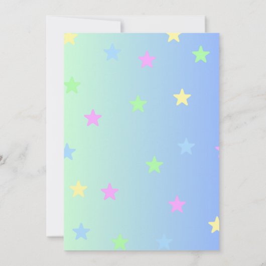 Rainbow Balloons Unicorn Pink Birthday Party Girl Kaart (Achterkant)