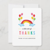 Rainbow & Balloons Verjaardag Bedankt Opmerking Ka Kaart (Voorkant)