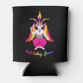 Rainbow Baphomet Not Today Jesus Kawaii Hail Satan Blikjeskoeler (Voorkant)