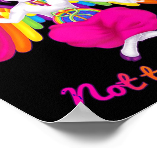 Rainbow Baphomet not Today Jesus Kawaii Hail Satan Poster (Hoek)