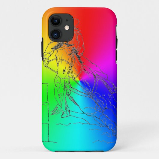 Rainbow Barrel Racer II - iPhone 5/5S Hoesje (Achterkant)