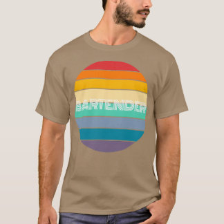 Rainbow BARTENDER Retro  T-shirt