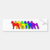 Rainbow Basenji Bumpersticker (Voorkant)