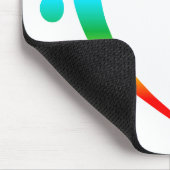 Rainbow Bass Clef Heart Muismat (Hoek)