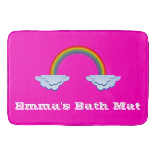 Rainbow Bath Mat op Hot Pink (Voorkant)