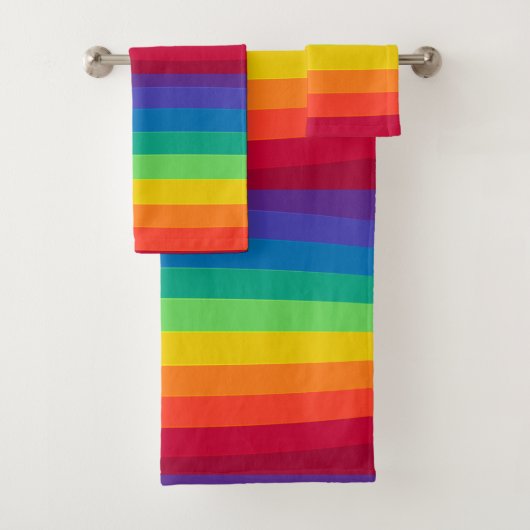 Rainbow Bath Towel Set Bad Handdoek (Insitu)