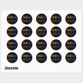 Rainbow Be Kind teken Ronde Sticker (Vel)