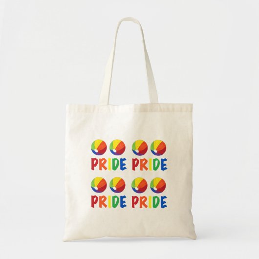 Rainbow Beach Ball Beachball Gay Pride Summer Tas (Voorkant)