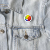 Rainbow Beach Ball Beachball Ocean Vacation Summer Ronde Button 3,2 Cm (In situ)