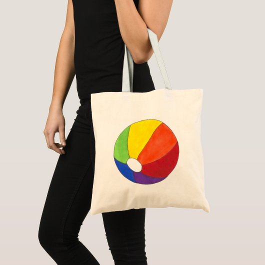 Rainbow Beach Ball Beachball Summer Shore Fun Bag Tote Bag (Voorkant (product))