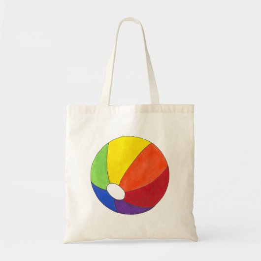 Rainbow Beach Ball Beachball Summer Shore Fun Bag Tote Bag (Voorkant)