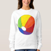 Rainbow Beach Ball Beachball Vacation Summer Fun Trui (Voorkant)