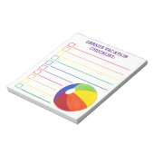 Rainbow Beach Ball Beachball Vacking Checklist Notitieblok (Linkerzijde)