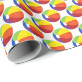 Rainbow Beach Ball Summer Fun Beachball Seashore Cadeaupapier (Rol Hoek)